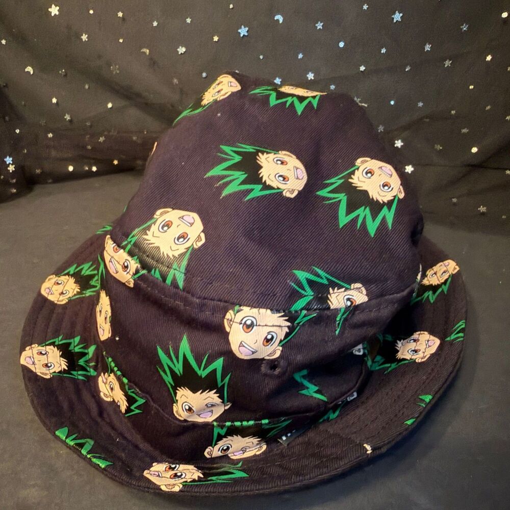 Hunter x Hunter Gon Freecss Bucket Hat Hypland Anime Allover Print Black